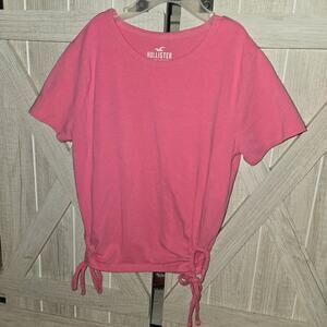 Hollister Baby Tee Cinched Sides Pink XS